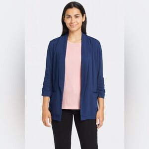 LC Lauren Conrad Navy Open Front Blazer Draped Collar Jacket - Size 16